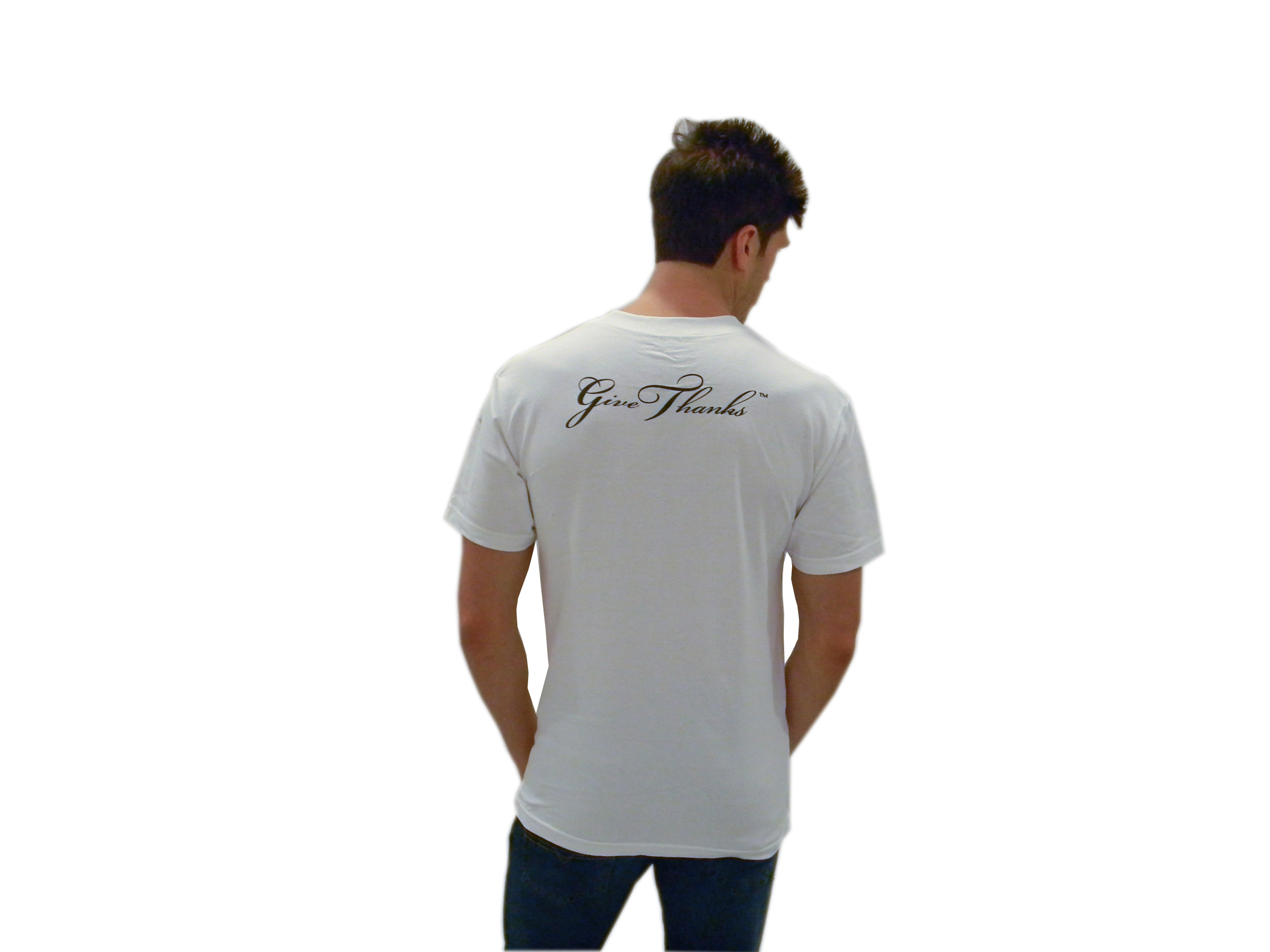 9 - GT Brand Men's Crew Neck T-Shirt (black on white)